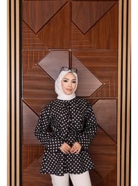 Puantiye Belden Bağlamalı Tunik