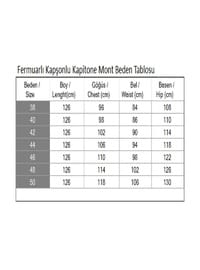 Fermuarlı Kapşonlu Kapitone Mont Lacivert