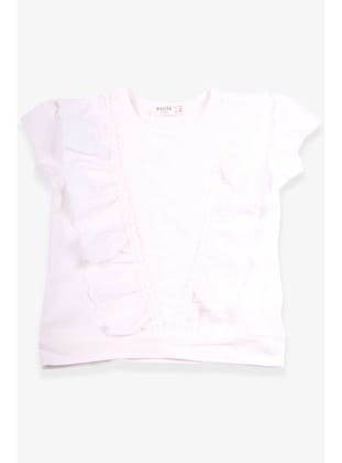 Breeze Kız Çocuk Tişört Güpürlü 1.5-5 Yaş, Ekru