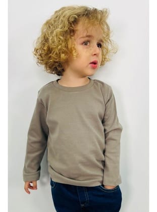Breeze Erkek Çocuk Uzun Kollu Tişört Basic 1-4 Yaş, Haki Yeşil