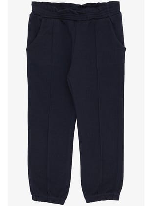Breeze Kız Çocuk Alt Beli Paçası Lastikli Cepli 1-4 Yaş, Lacivert