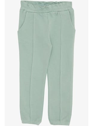 Breeze Kız Çocuk Alt Beli Paçası Lastikli Cepli 1-4 Yaş, Mint Yeşili