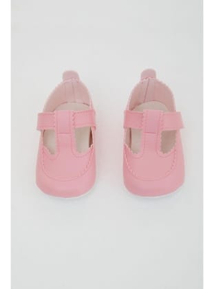Bebiccino Kız Bebek Patik Ayakkabı Cırtlı 18-19 Numara, Pembe