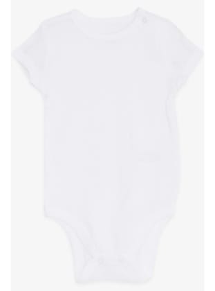 Breeze Bebek Çıtçtılı Body Düz Renk 9 Ay-3 Yaş, Ekru
