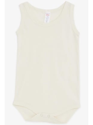 Breeze Erkek Bebek Çıtçıtlı Zıbın Body 9 Ay-3 Yaş, Krem