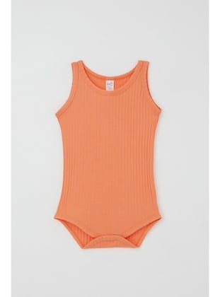 Breeze Kız Bebek Çıtçıtlı Atlet Zıbın Body Jakarlı 9 Ay-3 Yaş, Somon