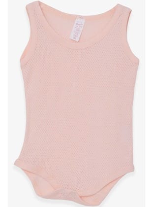 Breeze Kız Bebek Çıtçıtlı Body Jakarlı 9 Ay-3 Yaş, Somon