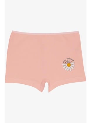 Breeze Kız Çocuk Boxer Papatya Baskılı 5-11 Yaş, Pembe