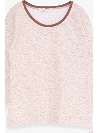 Kız Bebek Pijama Takımı Bej Melanj