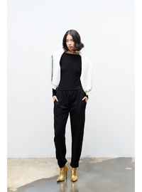 Yüksek Bel Comfort Fit Jogger Siyah