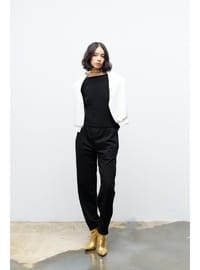 Yüksek Bel Comfort Fit Jogger Siyah