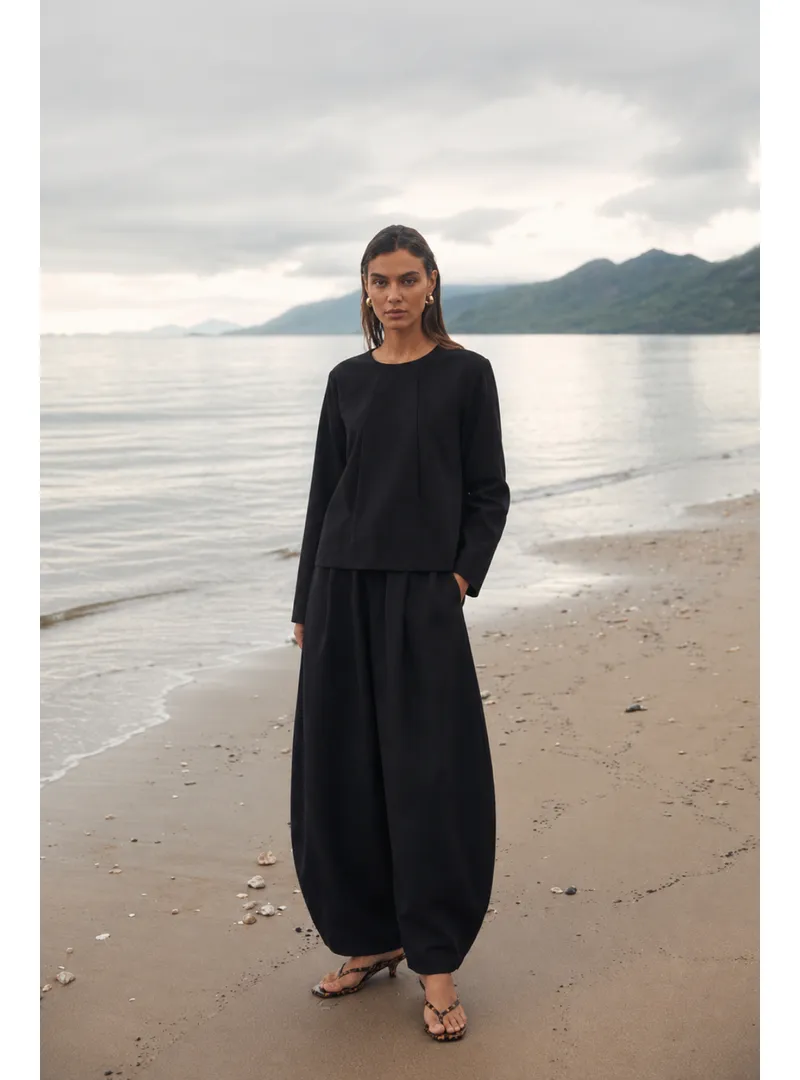 DUNE Modern Form Bluz Siyah