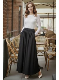 Beli Lastikli Double Etek M213 Siyah