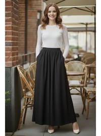 Beli Lastikli Double Etek M213 Siyah