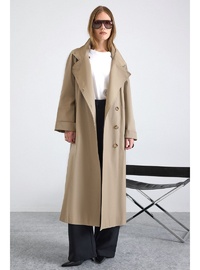 Dik Yaka Oversize Su İtici Trençkot TAŞ 6874
