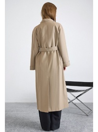 Dik Yaka Oversize Su İtici Trençkot TAŞ 6874