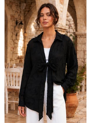 Bağlamalı Kimono S2334 Siyah
