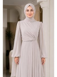 Amine Hüma Feza Abiye Elbise Gold