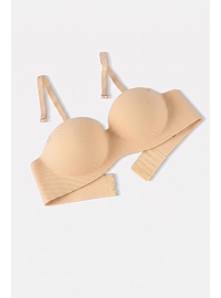 Lotus Lazer Dikişsiz Balensiz Push Up Sütyen Ten