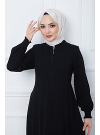 Parçalı Mevlana Ferace Siyah HM2362