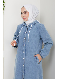 Kadın Mavi Denim Kot Kap