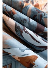 Kadın Digital Baskılı Fırça Desen Soft Eşarp 90x90 Cm HARDAL