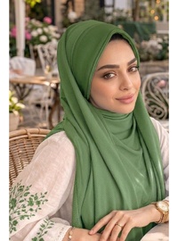 Bahar Yeşili Şapkalı Şal