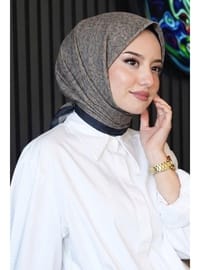 Geometrik Desen Siyah Soft Pamuk Eşarp