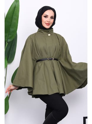 Haki Kemerli Gabardin Panço