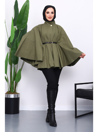 Haki Kemerli Gabardin Panço
