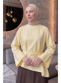 Verev Kesim Bluz Y0160 Sarı